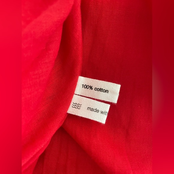 Loup Charmont 🍒☀️ Red Flowy Organic Cotton Backless
Miami Midi Dress in Medium - Picture 6 of 9